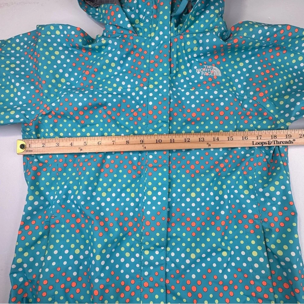 The North Face Ski Jacket Girl Size XL (18) Blue Activewear Snowing Rain Hoodie